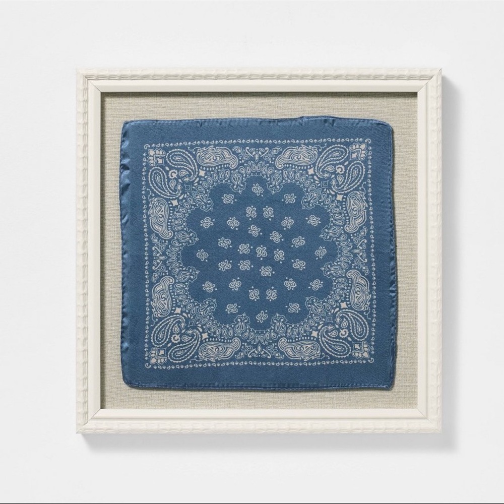 16x16 Framed Fabric Bandana Wall Art - Threshold Studio McGee, Target 2026
